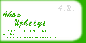 akos ujhelyi business card